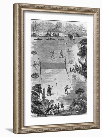 Illustration of How to Play Lawn Tennis, 1874-null-Framed Giclee Print