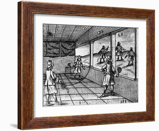 Illustration of Indoor Tennis from Orbis Sensualium Pictus-null-Framed Giclee Print