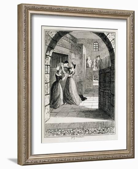 Illustration of Jack Sheppard Escaping from His Cell at Newgate Prison-George Cruikshank-Framed Giclee Print