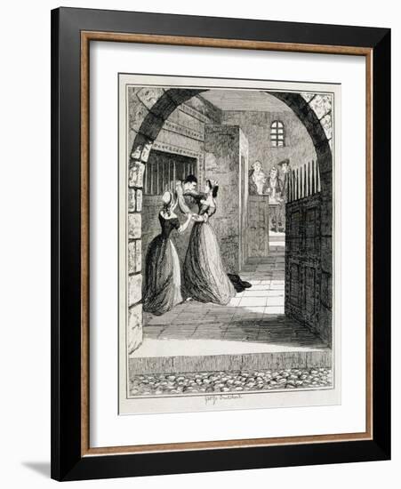 Illustration of Jack Sheppard Escaping from His Cell at Newgate Prison-George Cruikshank-Framed Giclee Print