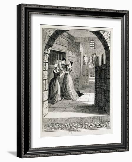 Illustration of Jack Sheppard Escaping from His Cell at Newgate Prison-George Cruikshank-Framed Giclee Print