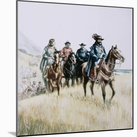 Illustration of Juan Bautista De Anza on Horseback-null-Mounted Giclee Print