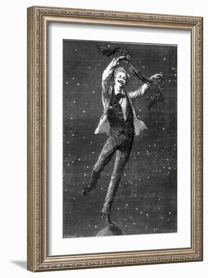 Illustration of Jules Verne's Novel “Around the Moon””, Drawing by Emile Bayard, Hetzel Edition/Voy-Emile Antoine Bayard-Framed Giclee Print