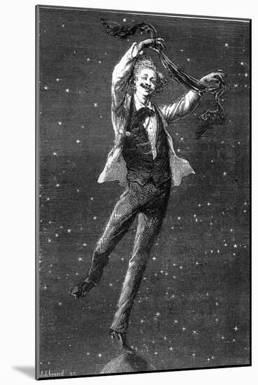 Illustration of Jules Verne's Novel “Around the Moon””, Drawing by Emile Bayard, Hetzel Edition/Voy-Emile Antoine Bayard-Mounted Giclee Print