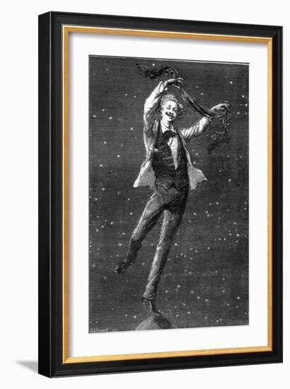 Illustration of Jules Verne's Novel “Around the Moon””, Drawing by Emile Bayard, Hetzel Edition/Voy-Emile Antoine Bayard-Framed Giclee Print