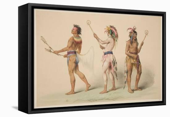 Illustration of Lacrosse Players, from 'Illustrations of the Manners, Customs & Conditions of the N-George Catlin-Framed Premier Image Canvas