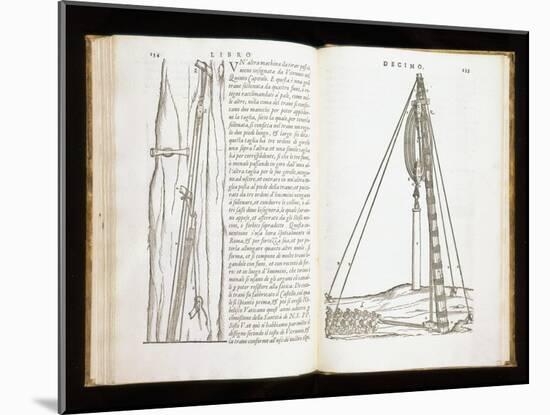 Illustration of Methods for Raising Columns-Giovanni Antonio Rusconi-Mounted Giclee Print