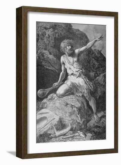 Illustration of Neolithic Man-Emile Antoine Bayard-Framed Giclee Print