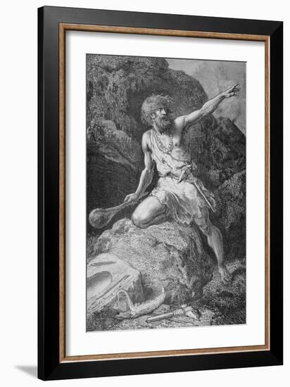 Illustration of Neolithic Man-Emile Antoine Bayard-Framed Giclee Print