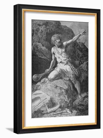 Illustration of Neolithic Man-Emile Antoine Bayard-Framed Giclee Print