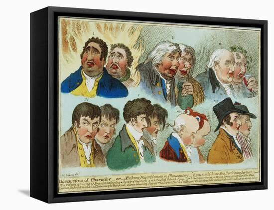 Illustration of Physiognomical Study-James Gillray-Framed Premier Image Canvas