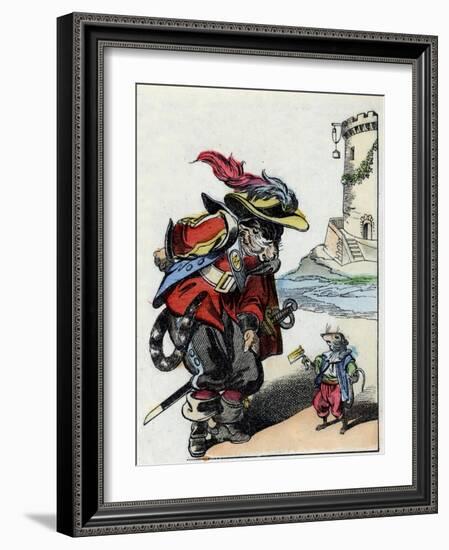 Illustration of Raminagrobis and a Mouse-Stefano Bianchetti-Framed Giclee Print