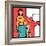 Illustration of Retro Girl in Pop Art Style-incomible-Framed Art Print