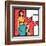 Illustration of Retro Girl in Pop Art Style-incomible-Framed Art Print