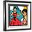 Illustration of Retro Girl in Pop Art Style-incomible-Framed Premium Giclee Print