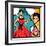 Illustration of Retro Girl in Pop Art Style-incomible-Framed Premium Giclee Print