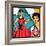 Illustration of Retro Girl in Pop Art Style-incomible-Framed Art Print