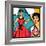 Illustration of Retro Girl in Pop Art Style-incomible-Framed Art Print