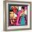 Illustration of Retro Girl in Pop Art Style-incomible-Framed Art Print