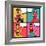 Illustration of Retro Girls in Pop Art Style-incomible-Framed Art Print