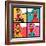 Illustration of Retro Girls in Pop Art Style-incomible-Framed Art Print