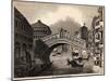 Illustration of Rialto over Grand Canal at Venice-null-Mounted Giclee Print