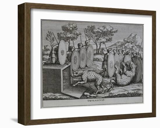 Illustration of Romans Capturing Leopards-Pietro Santo Bartoli-Framed Giclee Print