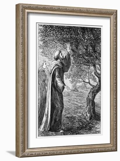 Illustration of Saint Columba Blessing the Apples-null-Framed Giclee Print