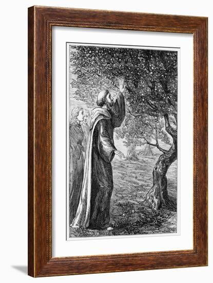 Illustration of Saint Columba Blessing the Apples-null-Framed Giclee Print