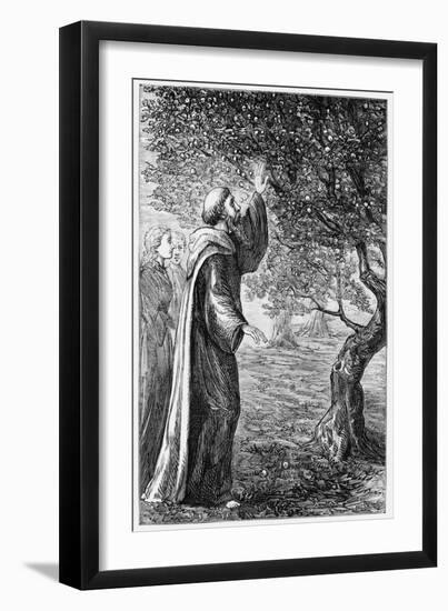 Illustration of Saint Columba Blessing the Apples-null-Framed Giclee Print