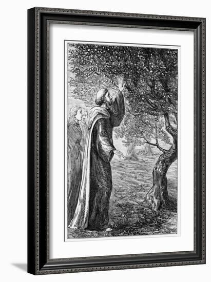 Illustration of Saint Columba Blessing the Apples-null-Framed Giclee Print