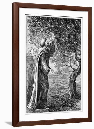 Illustration of Saint Columba Blessing the Apples-null-Framed Giclee Print