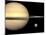 Illustration of Saturn and Earth to Scale-Stocktrek Images-Mounted Photographic Print