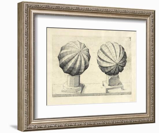 Illustration Of Sculpture. Geometric Designs Illustrating Euclidian Principles Of Geometry.-Wenzel Jamnitzer-Framed Giclee Print