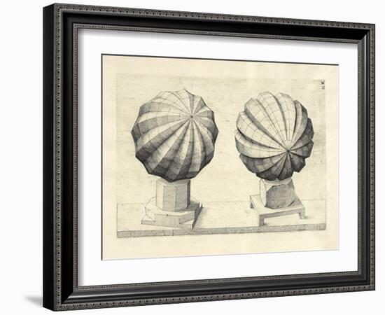 Illustration Of Sculpture. Geometric Designs Illustrating Euclidian Principles Of Geometry.-Wenzel Jamnitzer-Framed Giclee Print