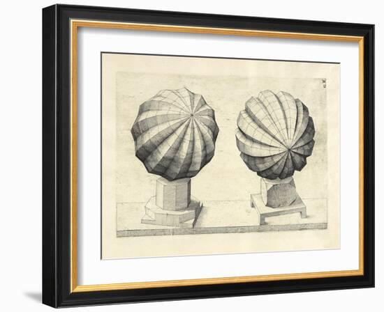 Illustration Of Sculpture. Geometric Designs Illustrating Euclidian Principles Of Geometry.-Wenzel Jamnitzer-Framed Giclee Print