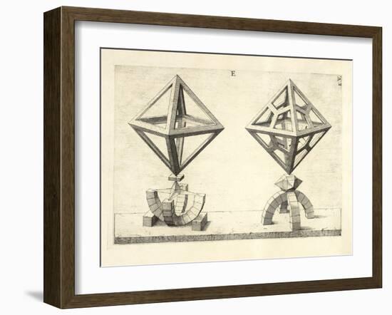 Illustration Of Sculpture. Geometric Designs Illustrating Euclidian Principles Of Geometry.-Wenzel Jamnitzer-Framed Giclee Print