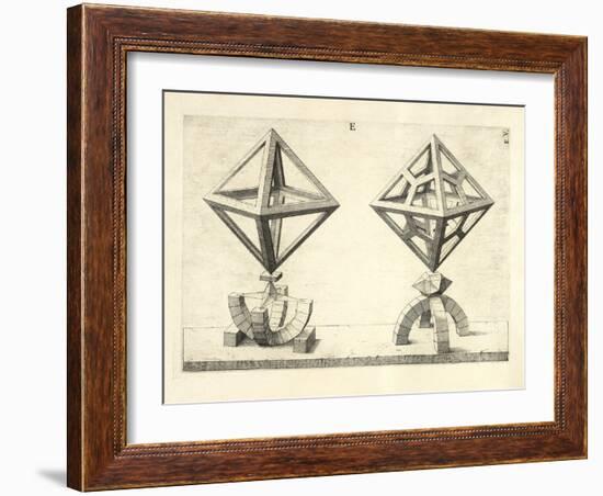 Illustration Of Sculpture. Geometric Designs Illustrating Euclidian Principles Of Geometry.-Wenzel Jamnitzer-Framed Giclee Print