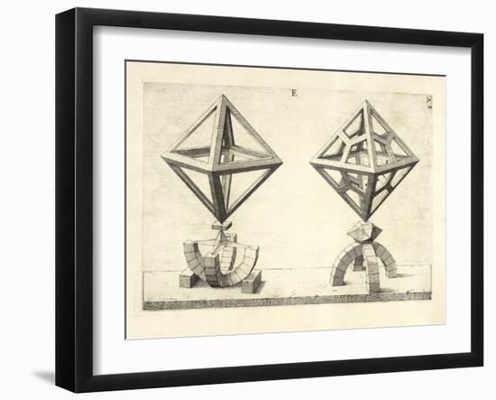 Illustration Of Sculpture. Geometric Designs Illustrating Euclidian Principles Of Geometry.-Wenzel Jamnitzer-Framed Giclee Print