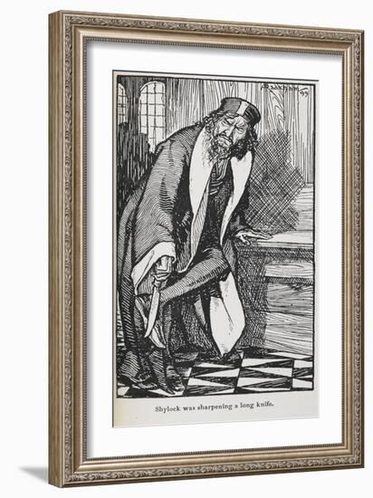 Illustration Of Shylock From the Merchant Of Venice-Arthur Rackham-Framed Giclee Print