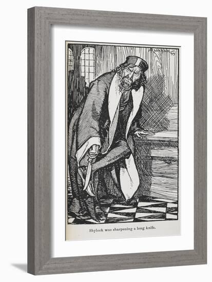 Illustration Of Shylock From the Merchant Of Venice-Arthur Rackham-Framed Giclee Print