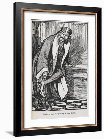 Illustration Of Shylock From the Merchant Of Venice-Arthur Rackham-Framed Giclee Print