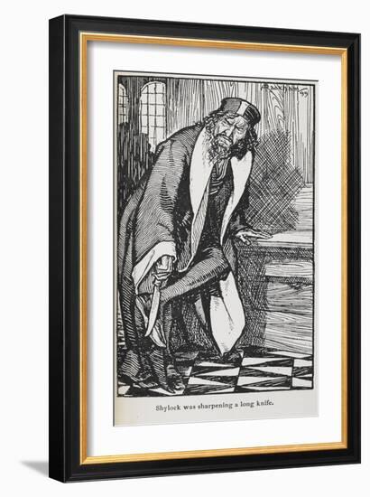 Illustration Of Shylock From the Merchant Of Venice-Arthur Rackham-Framed Giclee Print