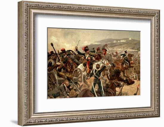 Illustration of the Charge of the Light Brigade at Balaclava During the Crimean War-null-Framed Photographic Print