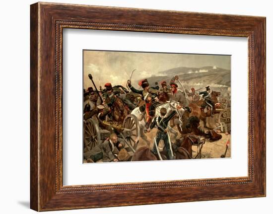 Illustration of the Charge of the Light Brigade at Balaclava During the Crimean War-null-Framed Photographic Print