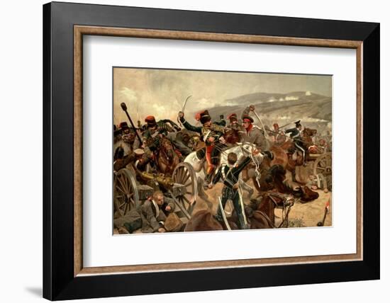 Illustration of the Charge of the Light Brigade at Balaclava During the Crimean War-null-Framed Photographic Print