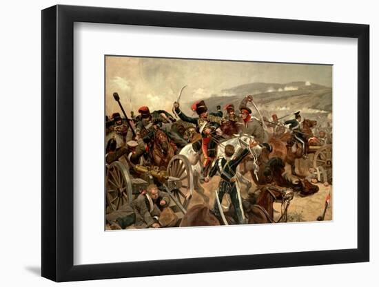 Illustration of the Charge of the Light Brigade at Balaclava During the Crimean War-null-Framed Photographic Print