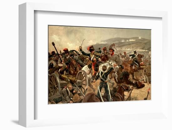 Illustration of the Charge of the Light Brigade at Balaclava During the Crimean War-null-Framed Photographic Print