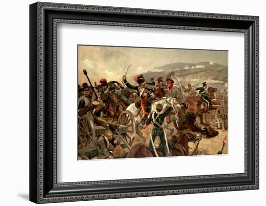 Illustration of the Charge of the Light Brigade at Balaclava During the Crimean War-null-Framed Photographic Print