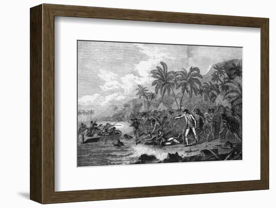 Illustration of the Death of Captain James Cook-Bettmann-Framed Photographic Print